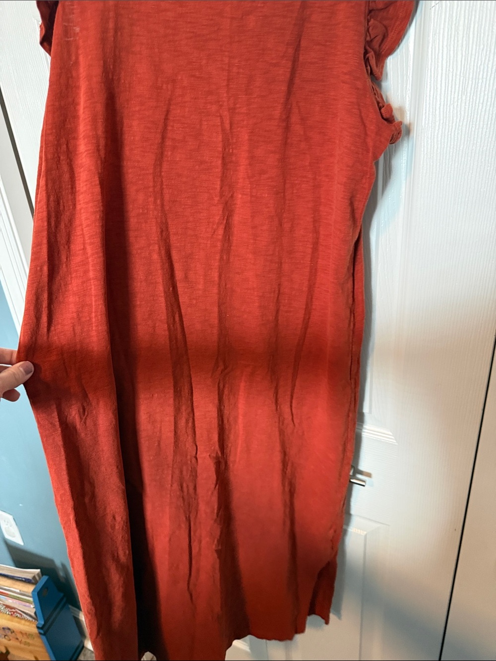 Universal Thread Rust Red Maxi Dress with Ruffle Sleeves - Picture 4 of 6
